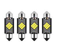 Ruiandsion 4PCS 39mm 6411 DE3425 DE3423 Lampadina LED per Luci Plafoniera con Chip LED 2016 12SMD 12V Senza Polarità Bianco 6000K 360LM Sostituzione per Interni Auto, Luci di Lettura