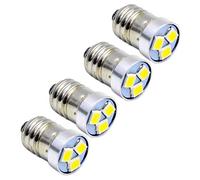 Ruiandsion 4pcs 3V E10 Lampadina LED 3030 3SMD Lampadina di ricambio LED bianca Aggiornamento per torce Torce Torcia