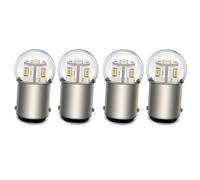 Ruiandsion 4PCS BA15D LED Blubs Lampade di ricambio per 6V-30V 6V 12V 24V Interno RV Camper Trailer Illuminazione Barca Yard Luce Freno Lampadine di coda, bianco caldo