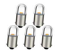 Ruiandsion - 5 lampadine LED BA9S da 6 V, luce bianca calda, BA9 53 57 1895 64111 2835, 1 LED SMD, per interni dell’auto, portiere, luci di cortesia, luci da lettura