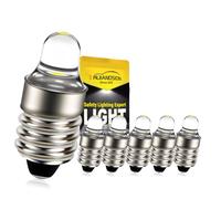Ruiandsion - 6 lampadine a LED E10, 3V, 6000 K, colore bianco, per torcia, torcia, faro, terra negativa