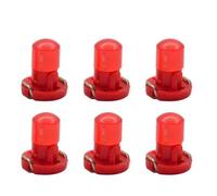 Ruiandsion - 6 lampadine a LED T4.2 con chip COB da 10 mm, base LED, per cruscotto auto, strumento di lettura, colore: rosso