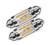 Ruiandsion 6418 DE3423 C5W LED a cupola da 36 mm DC 12 V Super Bright 6418 DE3423 C5W lampadine di ricambio per interni auto, luce bianca calda (confezione da 2)