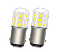 Ruiandsion BA15D 1196 LED Lampadine AC DC 12-24V 2835 21SMD 6500K Bianco LED Lampadine per auto per camper, caravan, barca interna, luci posteriori, non polarità 2PCS