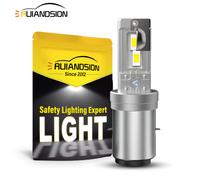 Ruiandsion BA20D 3570 4 LED Ampoule Phare De Moto H6 DRL 12-18V Blanc 6000K