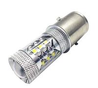Ruiandsion BA20S lampadina a LED bianco 10-80V Super Bright 2525 16SMD chip LED lampadina per moto faro anteriore (confezione da 1)
