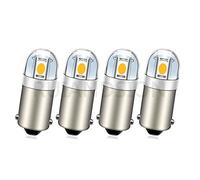 Ruiandsion BA9S - Lampadina LED BA9 1895 1891 53 57, luce bianca calda, 12 V, chipset 2SMD, 3030, lampadine di ricambio per interni auto, plafoniera, targa, vano portaoggetti, luci (confezione da 4)