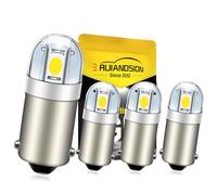 Ruiandsion BA9S - Lampadine LED BA9 1895 1891 53 57, 12 V, 3030, 2SMD, chipset di ricambio per interni auto, plafoniera, targa, vano portaoggetti, luci (confezione da 4)