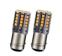Ruiandsion BAY15D 1157 Lampadine LED Gialle 10-80V, 7528 2057 2357 Super Luminose 3030 Chip LED 44SMD Doppio Contatto CANBUS Luce di Segnalazione di Giro per RV Camper Trailer Barche Camion