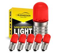 Ruiandsion Confezione da 6 Pezzi Lampadina LED Mini E10 Rossa per Indicatori di Avvertimento Pannelli di Controllo, Lampade Segnale Apparecchiature HVAC 220V