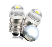 Ruiandsion E10 LED Bulb DC 3V 0.5W 6000K Bianco 200LM LED Bulb per torcia Torcia Torcia Headlight, Negative Earth (Pack of 2)