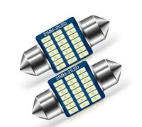 Ruiandsion - Faretto interno da 31 mm, colore blu ghiaccio, 12 V, non polarità, 630 lumen, per interni auto, confezione da 2