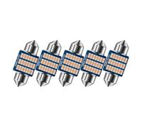 Ruiandsion - Faretto LED da 31 mm, 12 V, non polarità, rosa, 630 lumen, chip 3014, 21 SMD, per auto, camion, interni, mappa, cupola, confezione da 5