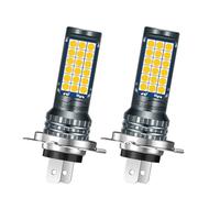 Ruiandsion - Faretto LED H7 1:1, misura piccola, 10-30 V, non polarità, chip LED 3030, 1800 lm, giallo, richiede Plug and Play, fendinebbia H7, per luci diurne o fendinebbia (confezione da