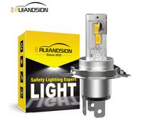 Ruiandsion H4 3570 4 LED Lampadina Auto Faro P45T Moto DRL CANBUS 12-18V Giallo