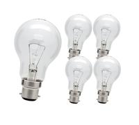 Ruiandsion Lampadina a incandescenza B22 24V 60W, luce calda, luce a bassa tensione per lampada da tavolo/vetrina/cucina imbarcazione, confezione da 5 pezzi