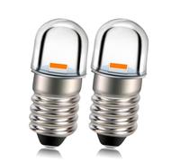 Ruiandsion Lampadina a LED E10 24V Giallo 2525 1SMD Chip 100LM Sostituzione di Lampadina a LED per Torcia da Escursionismo Luce Terra Negativa Confezione da 2
