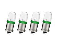 Ruiandsion Lampadina LED BA9S 240V AC Base BA9s LED Sostitutiva per Luci Spia, Verde (Confezione da 4)