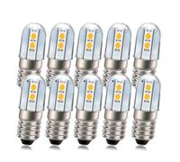 Ruiandsion Lampadina LED E10 220V 230V AC a risparmio energetico, luce indicatore, base a vite 8mm, chipset LED 3030 4SMD, lampadina di upgrade, giallo (confezione da 10 pezzi)