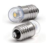 Ruiandsion Lampadina LED E10 3-24V per Radio d'Epoca 2-Pacchetti Bianco Caldo