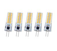 Ruiandsion Lampadina LED G4 5W AC/DC85V-265V 220V Bianco Caldo Non Dimmerabile Sostituzione Alogena 50W Efficiente dal Punto di Vista Energetico per Decorazione Interna Casa Lampada da Soffitto,5pcs
