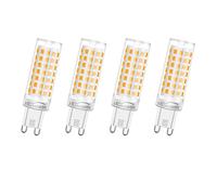 Ruiandsion Lampadina LED G9 dimmerabile AC 220-240V 6W equivalente a 60W T4 Bin-pin lampadina alogena bianco caldo lampadario illuminazione casa - Confezione da 4