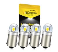 Ruiandsion lampadine BA9S a LED BA9 1895 1891 53 57 bianca 6V a LED 3030 2 SMD chipsets lampadine a LED di ricambio per interni dell'auto, luce di lettura, luce per mappa, luce per targa, scatola