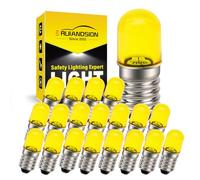 Ruiandsion Lampadine LED E10 12V Gialle, Confezione da 20 pezzi, Piccole lampade per ferrovie modellistiche, torce, segnali di allarme, indicatori di apparecchiature, decorazioni natalizie