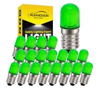 Ruiandsion Lampadine LED E10 24V Verdi, Confezione da 20 pezzi, Piccole lampade di ricambio per ferrovie modellistiche, segnali di allarme, illuminazione artigianale