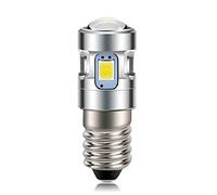 Ruiandsion, lampadine LED E10 per torcia da 4,5 V, bianca 2835 4SMD con proiettore per fari da bicicletta a 3 celle C&D, mini fari da lavoro