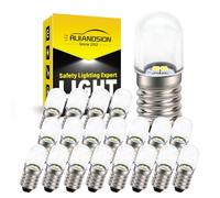 Ruiandsion Lampadine Mini a Vite E10 12V Bianche, Confezione da 20 pezzi, Lampade di ricambio per decorazioni natalizie, torce, luci di segnalazione aerea