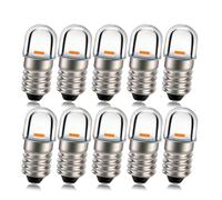 Ruiandsion L'ampolla LED E10 24V giallo super luminoso con chip LED 2835 1SMD, sostituzione per l'illuminazione domestica, dell'auto, dei gabinetti e dell'albergo. Confezione da 10 pezzi