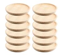Ruibal Space Home - Piatti per Polpo in Legno - Piatti per Servire Polpo, Pizza, Carne - Piatto per Polpo - Piatto per Formaggi - Piatto in Legno - Set di 12 - Diametro 16 cm