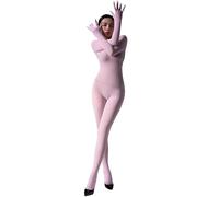 RUIBAVYA Bodystocking Donna Body A Manica Lunga per Tutto Il Corpo Include Guanto A Cinque Dita Body Stockings Nylon Tuta In Velluto 125D Catsuit Sexy