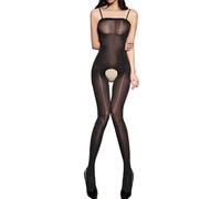 RUIBAVYA Bodystocking Donna Regolabile Halter Calze Sexy Lucidi Baby Doll Intimo Donna Hot Nylon Catsuit Body Sexydonna Lingerie