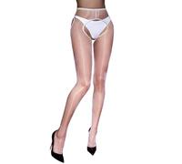 RUIBAVYA Collant Cavallo Aperto Donna Bretelle Calze per Reggicalze Sexy Collant con Bretella 0 DEN Collant trasparenti