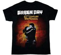 RUIBEITAO Vintage Green Day 21 St Century Breakdown Black T-Shirt Cotton Unisex Tee Men Tops Tee Black 3XL