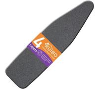 Ruibo Copertura per ASSE da Stiro e Cuscinetto Extra Spesso, Imbottitura Resistente, 4 Strati, Resistente alle bruciature e alle Macchie Adatto alle Dimensioni Standard 30 x 150 cm, Nero