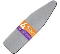 Ruibo Copertura per ASSE da Stiro e Cuscinetto Extra Spesso, Imbottitura Resistente, 4 Strati, Resistente alle bruciature e alle Macchie Adatto alle Dimensioni Standard 30 x 150 cm, Argento