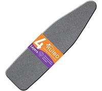 Ruibo Copertura per ASSE da Stiro e Cuscinetto Extra Spesso, Imbottitura Resistente, 4 Strati, Resistente alle bruciature e alle Macchie Adatto alle Dimensioni Standard 30 x 150 cm, Grigio