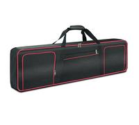 Ruibo Custodia per tastiera a 88 tasti per pianoforte elettrico con imbottitura in cotone da 10 mm, impermeabile, borsa da concerto Oxford 600D, 54 x 13 x 6,7 pollici, colore rosso