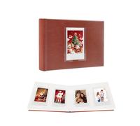 Ruibytree Album Fotografico Premium per Instax Mini, 64 Tasche, Marrone