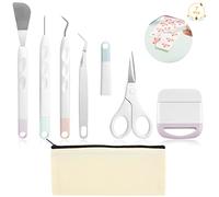 Ruicaifu 6 Pezzi Utensili per Scrapbooking Basic Strumenti di base per Cricut Kit di Strumenti Cricut Maker Accessori per Diserbo, Scrapbooking, Silhouette, Scritte, Rifilatura