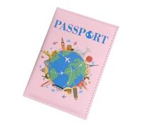 RuiChy Custodia universale per passaporto con stampa 3D, in pelle PU, per donne e uomini, con stampa 3D, portatile, per passaporto, carte di credito, carte d'imbarco, rosa, AS