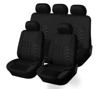 RUIDAM 9 Pezzi Auto Set Coprisedili per Suzuki Vitara 2020-2024, Tessuto di Cotone Antiscivolo Set Copri-Sedile Anteriori e Posteriori Traspirante Accessori,A/Black