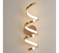 RuiDay Applique da Parete LED Moderna, 1280LM Applique da Parete Interno Curva, Applique Camera da Letto, 6000K Tre Colori Regolabili, Per Camera da Letto Soggiorno Corridoio (C)