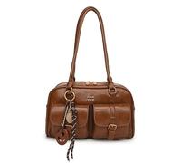 RuiDay Borsa vintage da donna, Borse a Spalla Pelle PU, Borsa a tracolla multitasche da donna, Borsetta Hobo Tot Vintage per lavorare, fare scuola, viaggiare (Marrone)