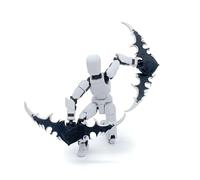 RuiDay Figura d'azione T13, Stampa 3D di Figure Mobili Multi-Snodate, Nova Action Figure T13, Lucky 13 Action Figure di Robot per Attività Complete Del Corpo, Set di Robot 13 (Bianco)