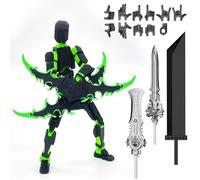 RuiDay Figura d'azione T13, Stampa 3D di Figure Mobili Multi-Snodate, Nova Action Figure T13, Lucky 13 Action Figure di Robot per Attività Complete Del Corpo, Set di Robot 13 (Nero)