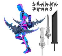 RuiDay Figura d'azione T13, Stampa 3D di Figure Mobili Multi-Snodate, Nova Action Figure T13, Lucky 13 Action Figure di Robot per Attività Complete Del Corpo, Set di Robot 13 (Viola Laser)